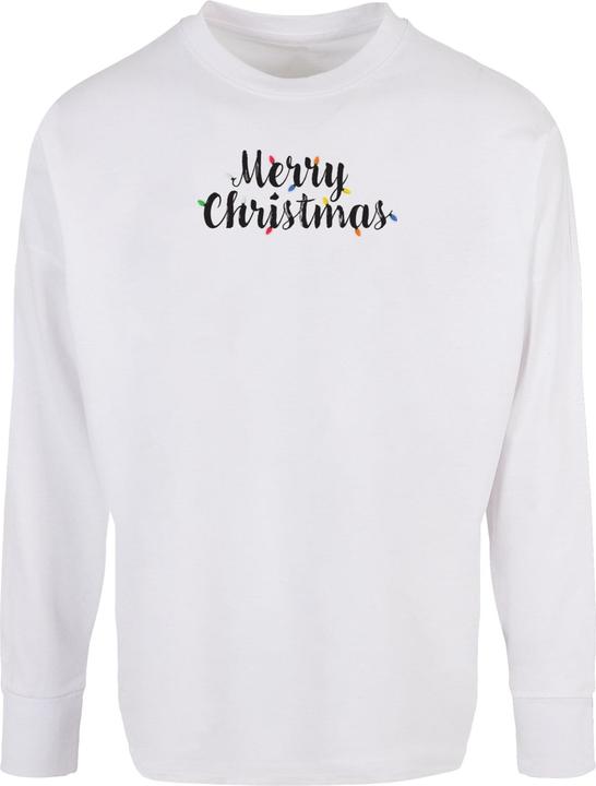 Merchcode Merry Christmas Lights Oversized Cut On Sleeve Longsleeve - 115085 (XXL)