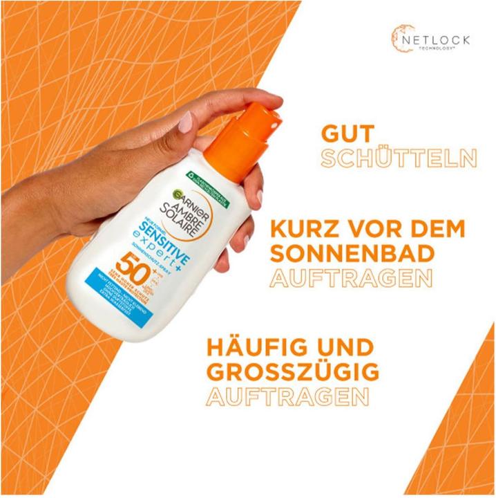 Produktbild Garnier Kids Sensitive Advanced + (Sonnenspray, SPF 50+, 200 ml, 235 g)
