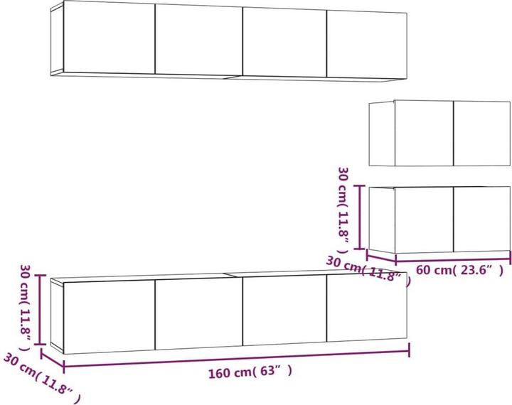 Produktbild VidaXL Wyatt (80 x 30 x 30 cm)