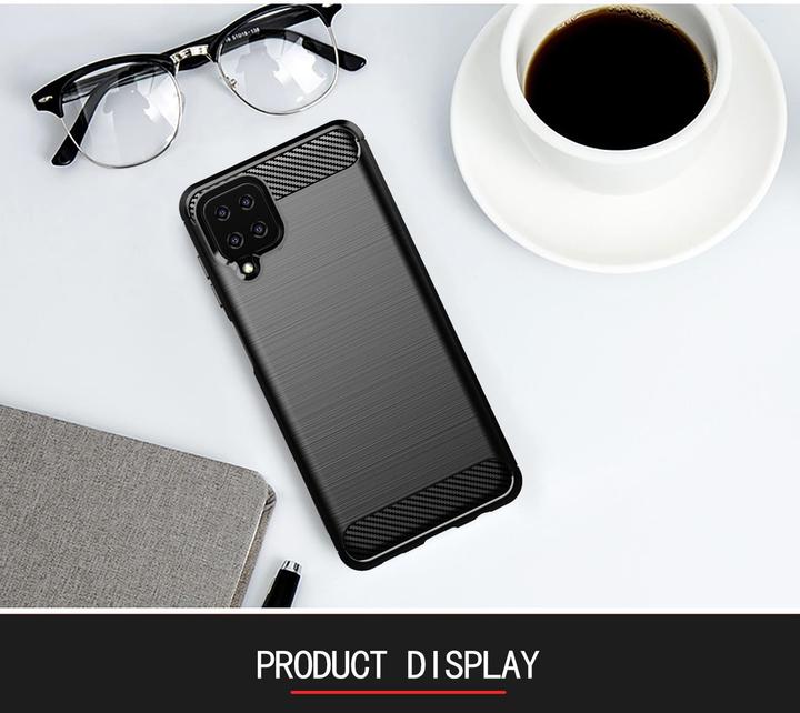 Produktbild Cadorabo TPU Ultra Slim carbon edelstahl Kombi Cover (Samsung Galaxy A12)