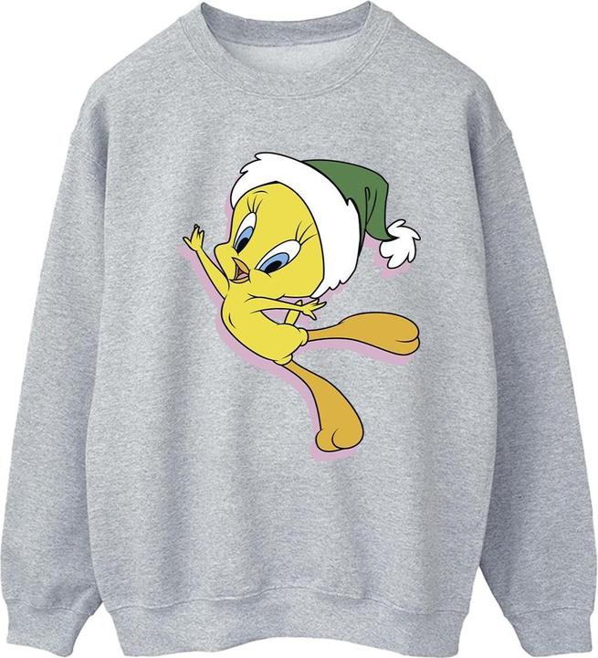 Actual product image Looney Tunes Womens/Ladies Tweety Christmas Hat Sweatshirt (3XL)