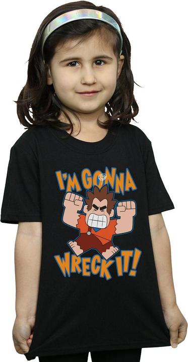 Actual product image Disney Girls Wreck It Ralph I'm Gonna Wreck It Cotton T-Shirt (128)