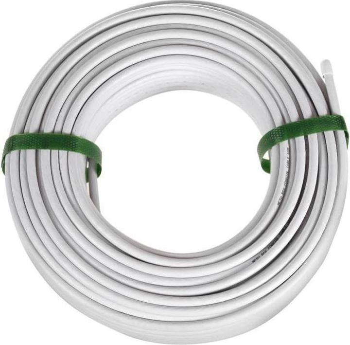 Image du produit Maclean Bobine de Câble Coaxial M/M 50m (Blanc) (Câble d'antenne)