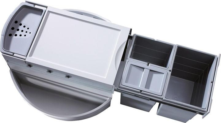 Actual product image Hailo 3646231 Rondo 90.3/40 P waste bin for diagonal corner sink units from 900 mm width