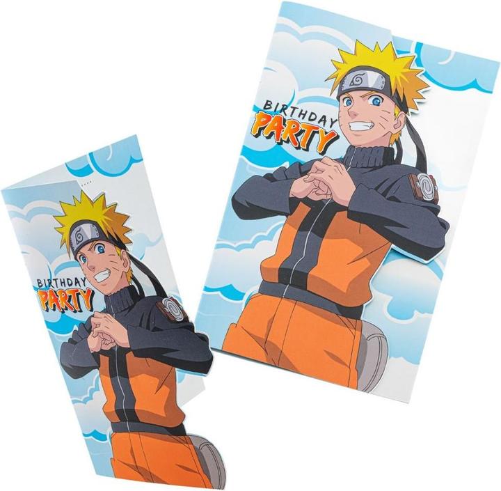 Image du produit Dragon Ball 8 cartes d'invitation Naruto (8 pcs)