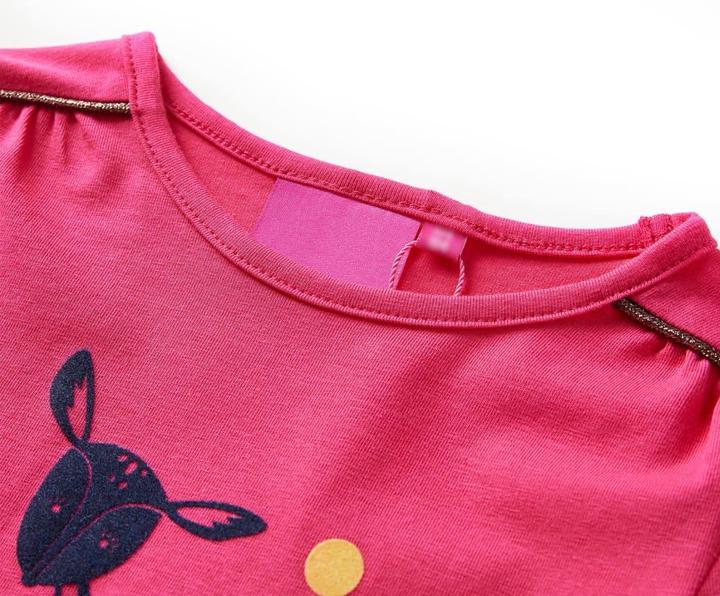 Image du produit VidaXL T-shirt manches longues enfant rose vif 116,Composition : 95% Coton (116)