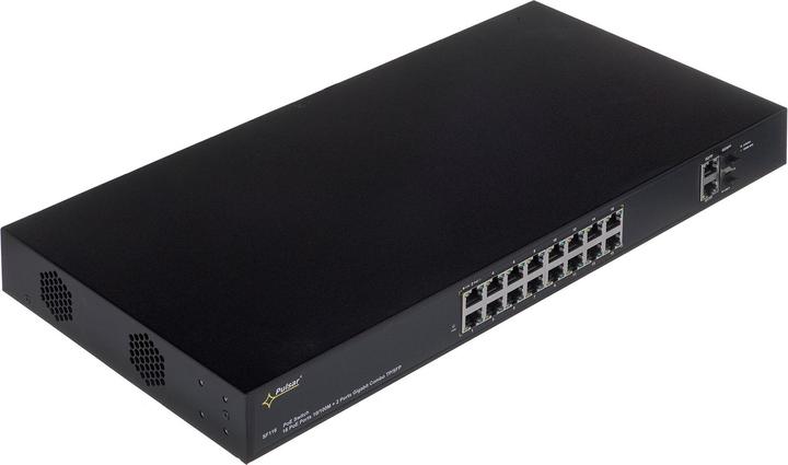 Actual product image Pulsar SF116 Network Switch Managed Fast Ethernet (10/100) Power over Ethernet (PoE) 1U (16 Ports)