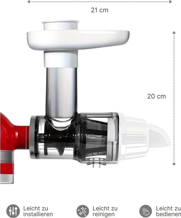 Image du produit Hermex Alternativer Entsafter für KitchenAid Slow Juicer Aufsatz Saftpresse