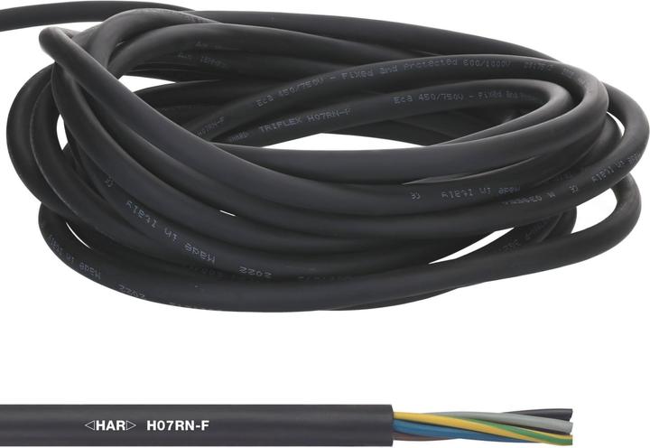 Actual product image Lapp 10 metres 1600151 H07RN-F 7x1.5 mm² flexible rubber cable with protective conductor I UV-resistant (10 m)