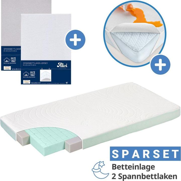 Immagine prodotto Alvi Babymatratzen & Kindermatratzen 4-tlg. Matratzen-Set für Kinderbett 70x140 (70 x 140 cm)
