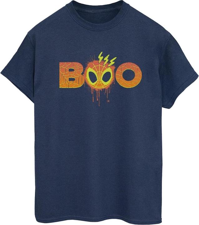 Actual product image Spiderman Womens/Ladies Boo Cotton Boyfriend T-Shirt (4XL)