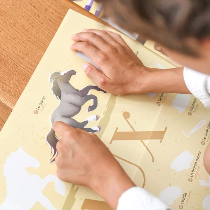 Actual product image Poppik Sticker learning poster horses