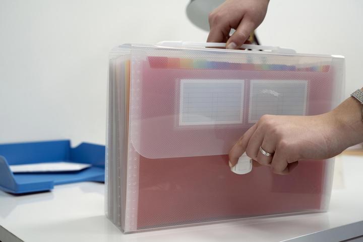 Immagine prodotto Exacompta Cartella a ventaglio in cristallo con manico (A4, 1 x)