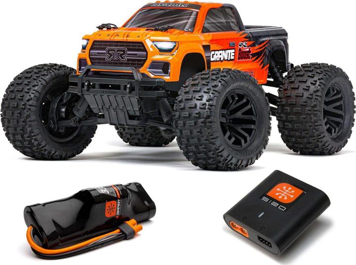 Actual product image Arrma Monster Truck Granite 4x2 Boost Mega, Orange RTR, 1:10 (RTR Ready-to-Run)