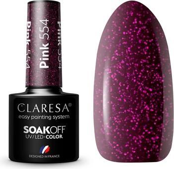 Claresa UV LED Nagellack Kollektion Hybrid Maniküre Soak Off - 5ml Rosa Farbe Nr. 554 (Rosa, Farblack)