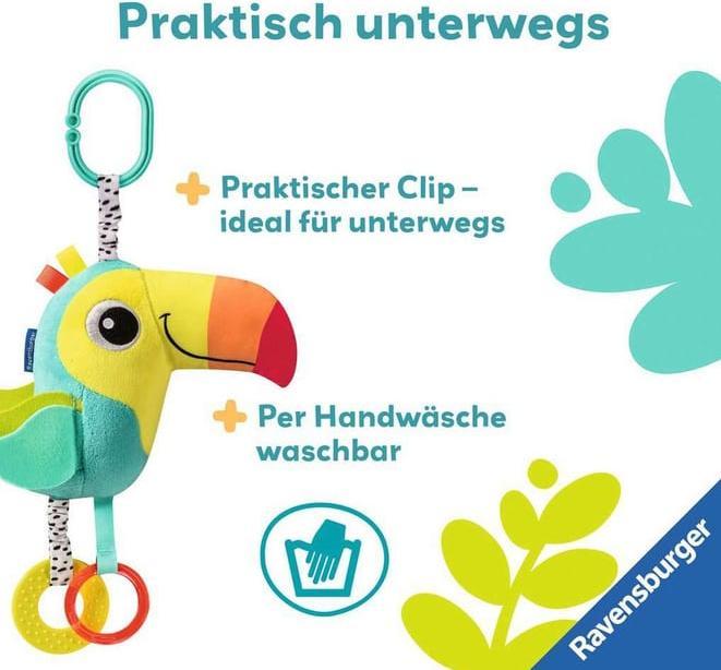 Image du produit Ravensburger 12034048 Play+ Toucan d'activité pour bébé - Jouets 0 mois et +, Jouets pour poussette
