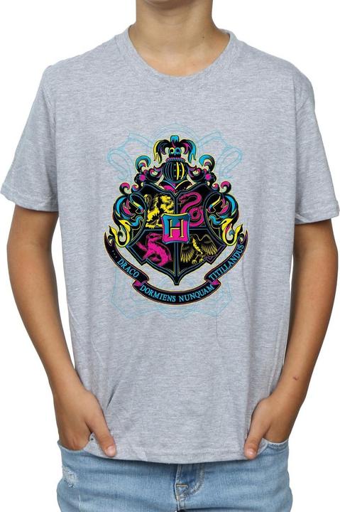 Actual product image Boys Neon Hogwarts Crest T-Shirt (128)