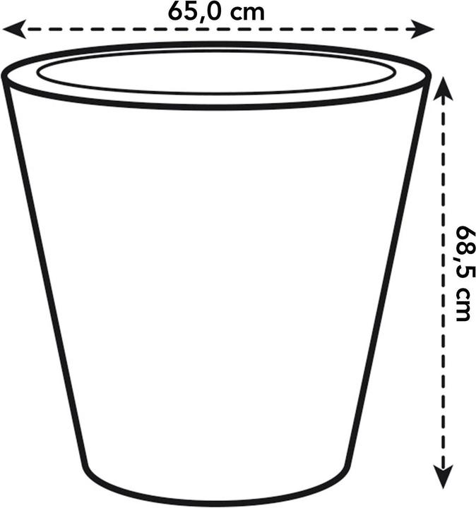 Actual product image Elho Planter Pure straight round plastic 65 H 68,5 cm anthracite (64 cm)