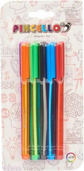 Produktbild Pincello Kugelschreiber-Set Bunt (12 Stück) (Mehrfarbig, 12 x)