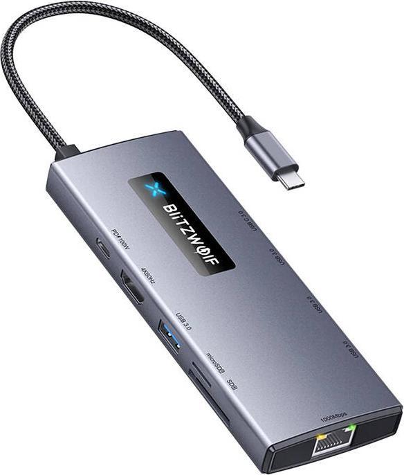 Actual product image BlitzWolf Adapter 10w1 HUB BW-NEW TH8 (USB-C, 10 Ports)