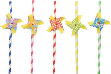 Immagine prodotto Papstar Cannucce di carta "Windmill", 200 mm, colorate in carta, lunghezza: 200 mm, diametro: 6 mm (50 x)