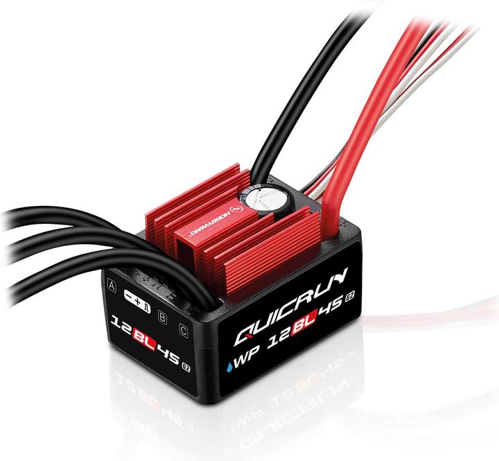 Actual product image Hobbywing QuicRun WP12BL45 G2 brushless controller 45A 2-3s for 1:12