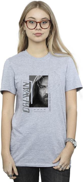 Actual product image Star Wars Womens/Ladies Obi-Wan Kenobi Jedi SciFi Collage Cotton Boyfriend T-Shirt (3XL)