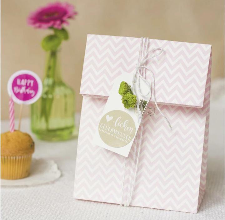 Actual product image Heyda Paper bag 12 pieces Pink (Gift bag, 12 x)