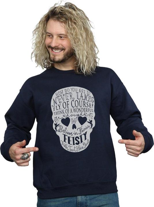 Actual product image Disney Mens Tinker Bell Skull Sweatshirt (XXL)