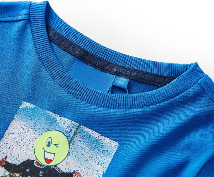 Actual product image VidaXL Children's long-sleeved shirt cobalt blue 92,Material: 100 (92)