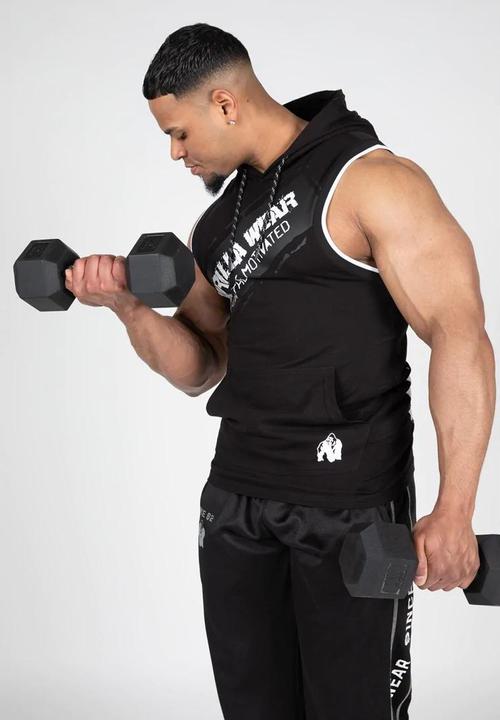 Image du produit Gorilla Wear Débardeur à capuche Loretto - Noir (XXL)