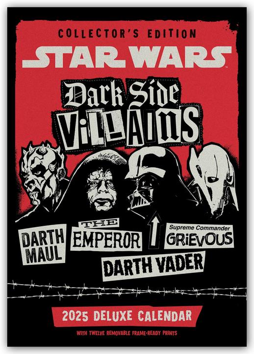 Image du produit Star Wars A3 Deluxe Calendar 2025 - Collectors Edition Calendrier mural (297 x 420 mm, Couverture rigide, Allemand)