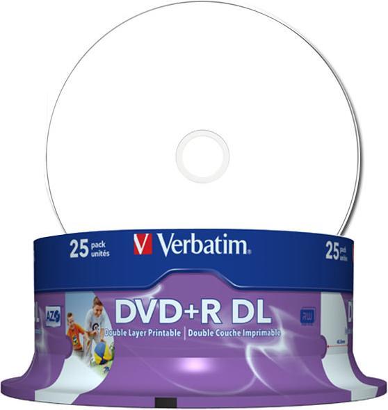 Produktbild Verbatim DVD+R, Double Layer, 8x, 8.5GB, 25er Spindel (25 x)