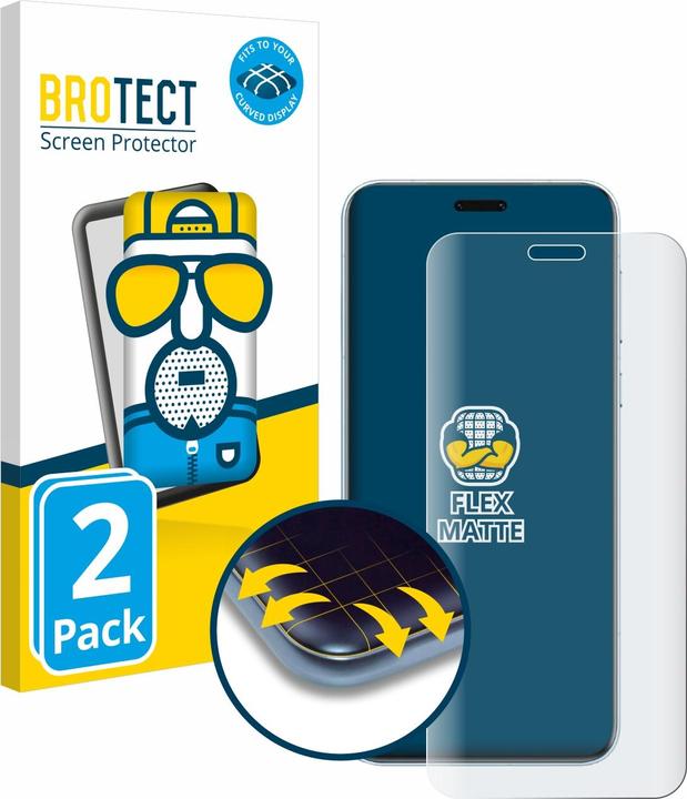 Productafbeelding BROTECT Fullscreen Schutzfolie Displayschutz Folie Matt Entspiegelungsfolie (2 Stuk, ZTE Nubia Red Magic 7 Pro)