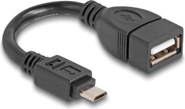 Actual product image Delock USB 2.0 OTG cable type Micro-B plug to type A socket (0.11 m, USB 2.0)