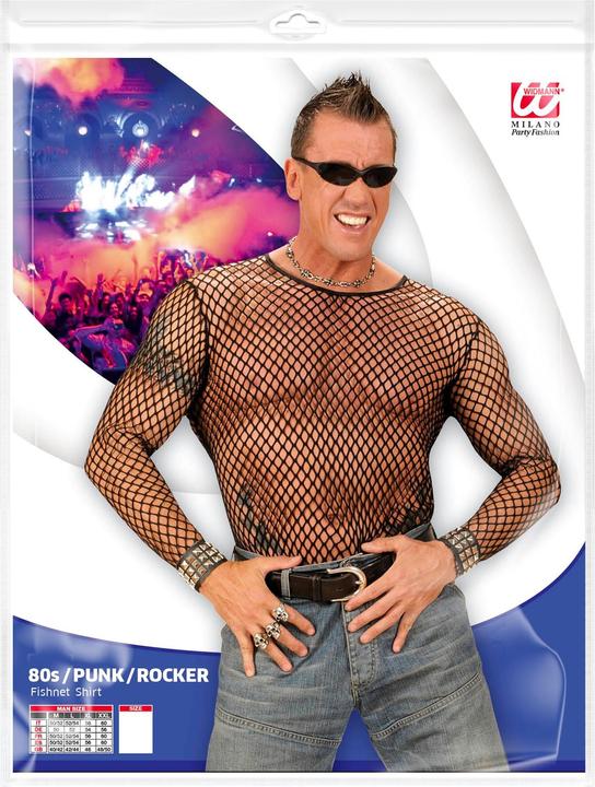 Produktbild Widmann 80s / PUNK / ROCKER Netzshirt - Schwarz, XL/XXL (L, XL)