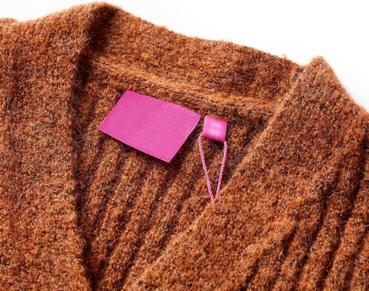 Image du produit VidaXL Cardigan pour enfants Cognac 140,Composition : 17% Acrylique. 63 (140)