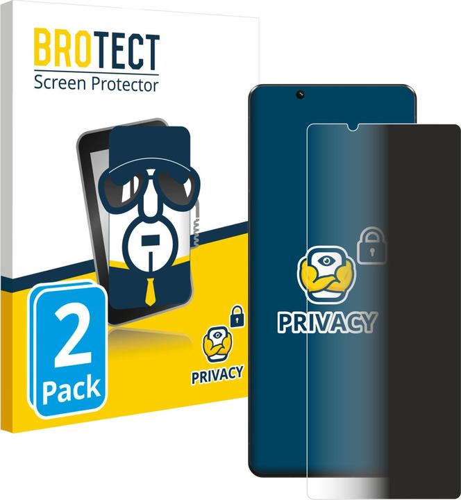 Productafbeelding BROTECT Anti-spionnetje privacyfolie Beschermfolie tegen blauw licht (2 Stuk, Sony Xperia 5 IV)