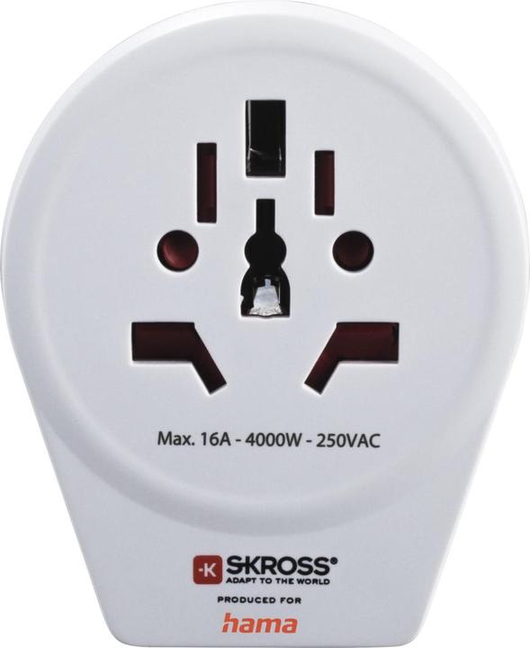 Produktbild Hama Reiseadapter World to Europe USB für 2- und 3-polige Geräte, 1x USB