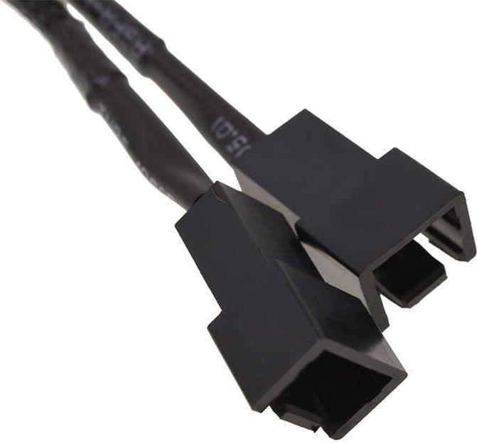 Actual product image Phobya SATA power Y-cable internal to 3Pin 5V and 12V - black 20cm