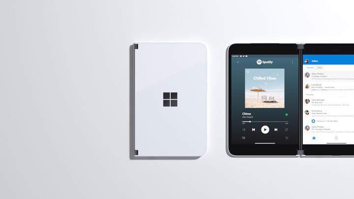Image du produit Microsoft Surface Duo (128 Go, Glacier, 8.10", Double SIM, 11 Mpx, 4G)