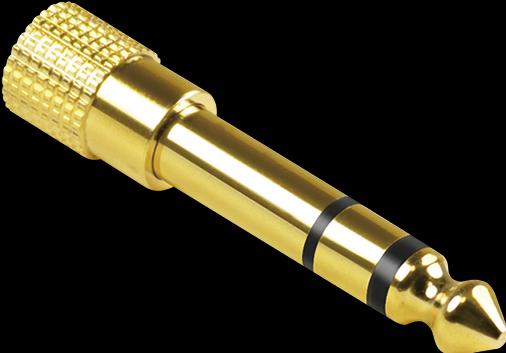Produktbild LogiLink Audio-Adapter, 6,35 mm 3-Pin/M zu 3,5 mm 3-Pin/F, Zink