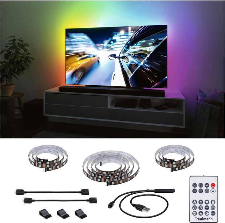 Image du produit Paulmann EntertainLED USB TV Stripe (Multicolore, 240 cm, Intérieur)