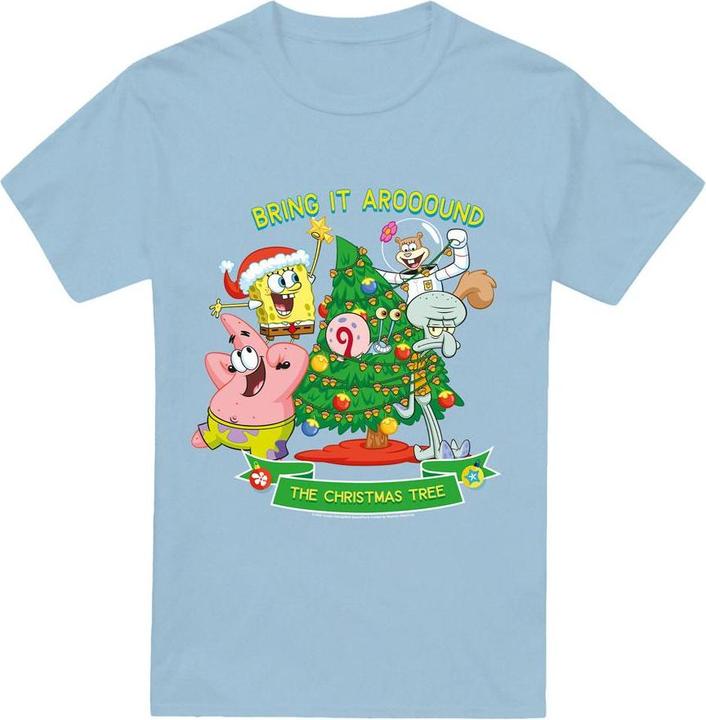 Immagine prodotto Spongebob Squarepants Aroooound The Christmas Tree Maglietta Patrick Star (Patrick Stella) Uomo (M)