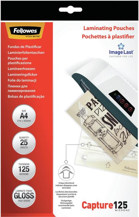 Actual product image Fellowes Capture 125 (A4, 25 Piece, 125 µm)