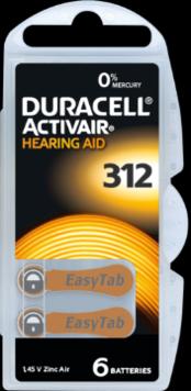 Immagine prodotto Duracell Activair 312 (60 pz., A312, 185 mAh)