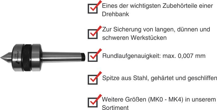 Actual product image Paulimot Mitlaufende Körnerspitze MK3