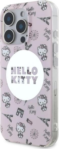 Produktbild Hello Kitty HKHMP16LHAOPP iPhone 16 Pro 6,3" różowy/pink hardcase IML All Over Paris Magsafe (Apple iPhone 16 Pro)