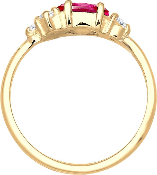 Actual product image Elli verziert mit Zirkonia Kristallen und Synthetischer Rubin (56, 925 Silver)