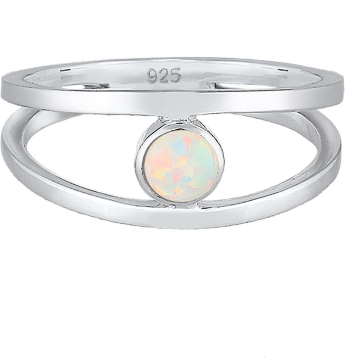Produktbild Elli Bandring Zweireihig Synthetischer Opal (52, 925 Silber)